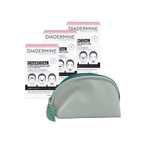 Diadermine Kömürlü T Bölgesi Bantları 6 Bant x 3 ve Diadermine Çanta Hediyeli