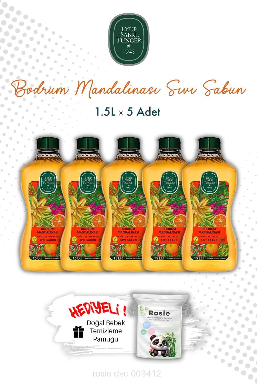 Bodrum Mandalinası X5 1.5L Sıvı Sabun ve ROSIE