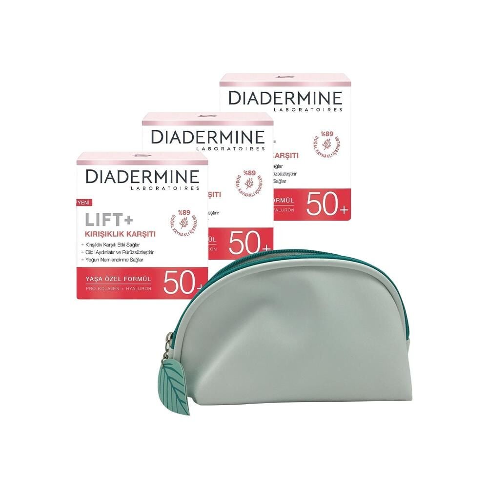 Diadermine Kırışıklık Karşıtı Krem Lift+ 50 x 3 ve Diadermine Çanta Hediyeli