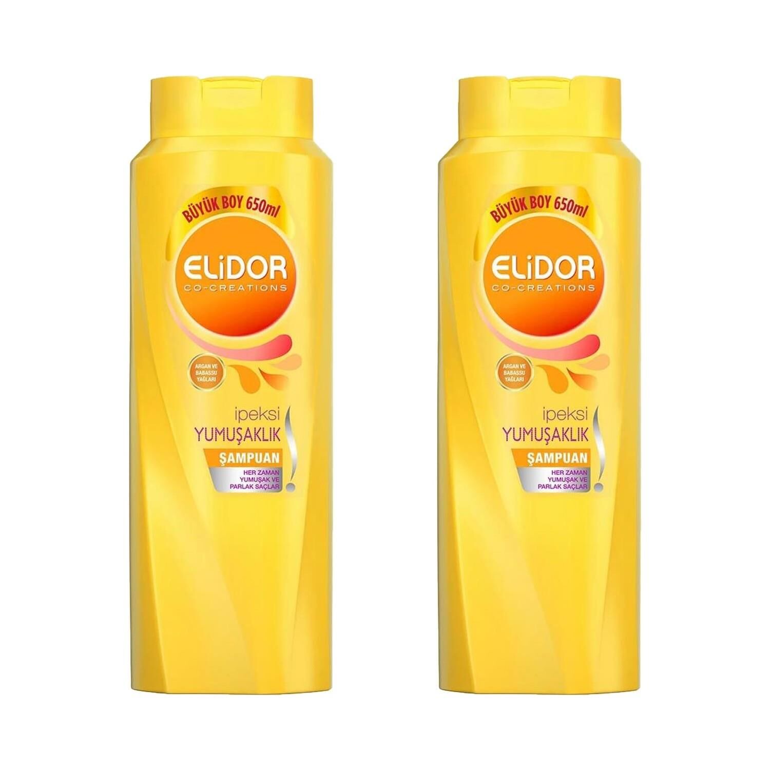 Elidor İpeksi Yumuşaklık Şampuan 650 ml x 2