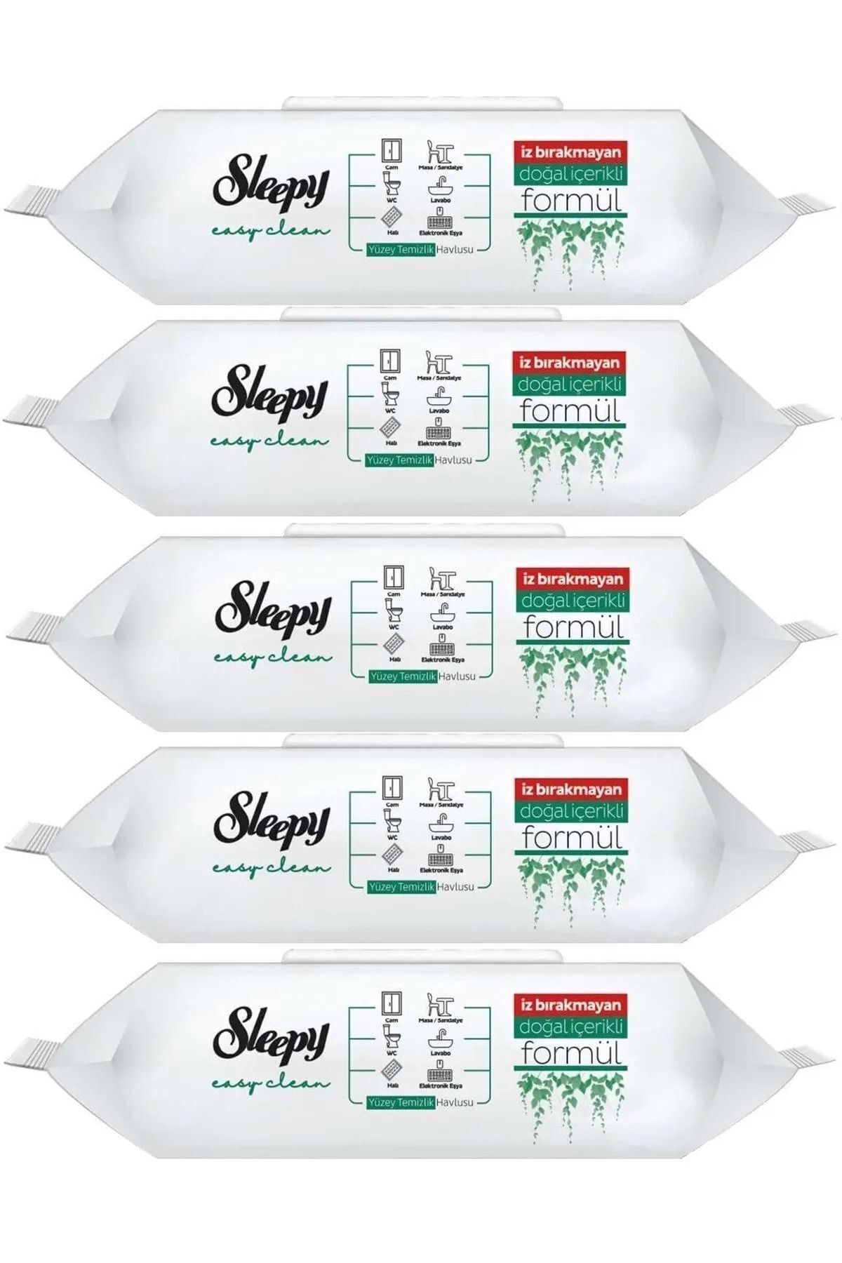 Sleepy Easy Clean Yüzey Temizlik Havlusu 100 Yaprak (5 Li Set)