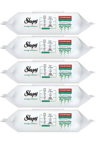 Sleepy Easy Clean Yüzey Temizlik Havlusu 100 Yaprak (5 Li Set)