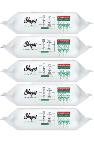 Sleepy Easy Clean Yüzey Temizlik Havlusu 100 Yaprak (5 Li Set)