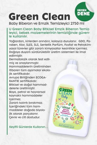 Green Clean Baby Likit Biberon Temizleyici 2750 ml