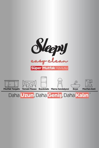 Sleepy Easy Clean Süper Yüzey Temizlik Mutfak Havlusu Greyfurt Yağlı 4x50 (200 YAPRAK)