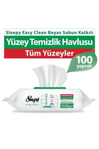 Sleepy Easy Clean Yüzey Temizlik Havlusu 100 Yaprak 5 Adet