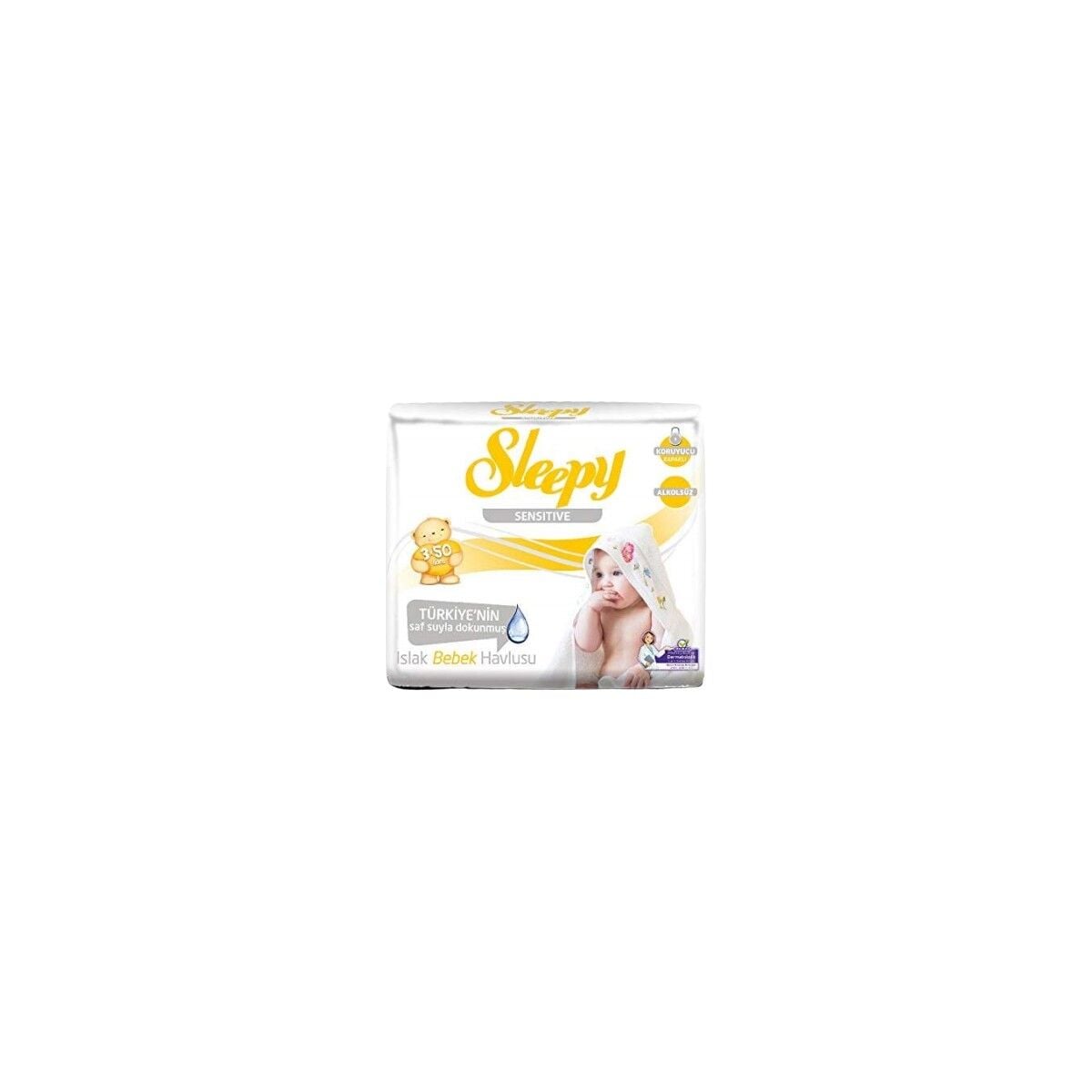 Sleepy Sensitive Islak Mendil Havlu 3 X 50'li '2li Paket 300 Yaprak