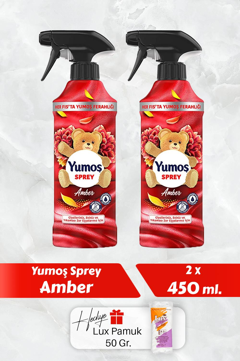 Amber Sprey Koku 2 Adet, Pamuk Hediyeli