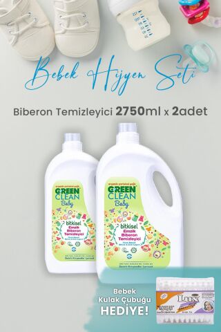 Green Clean Baby Likit Biberon Temizleyici 2750 ml x 2 Adet ve Hediyeli