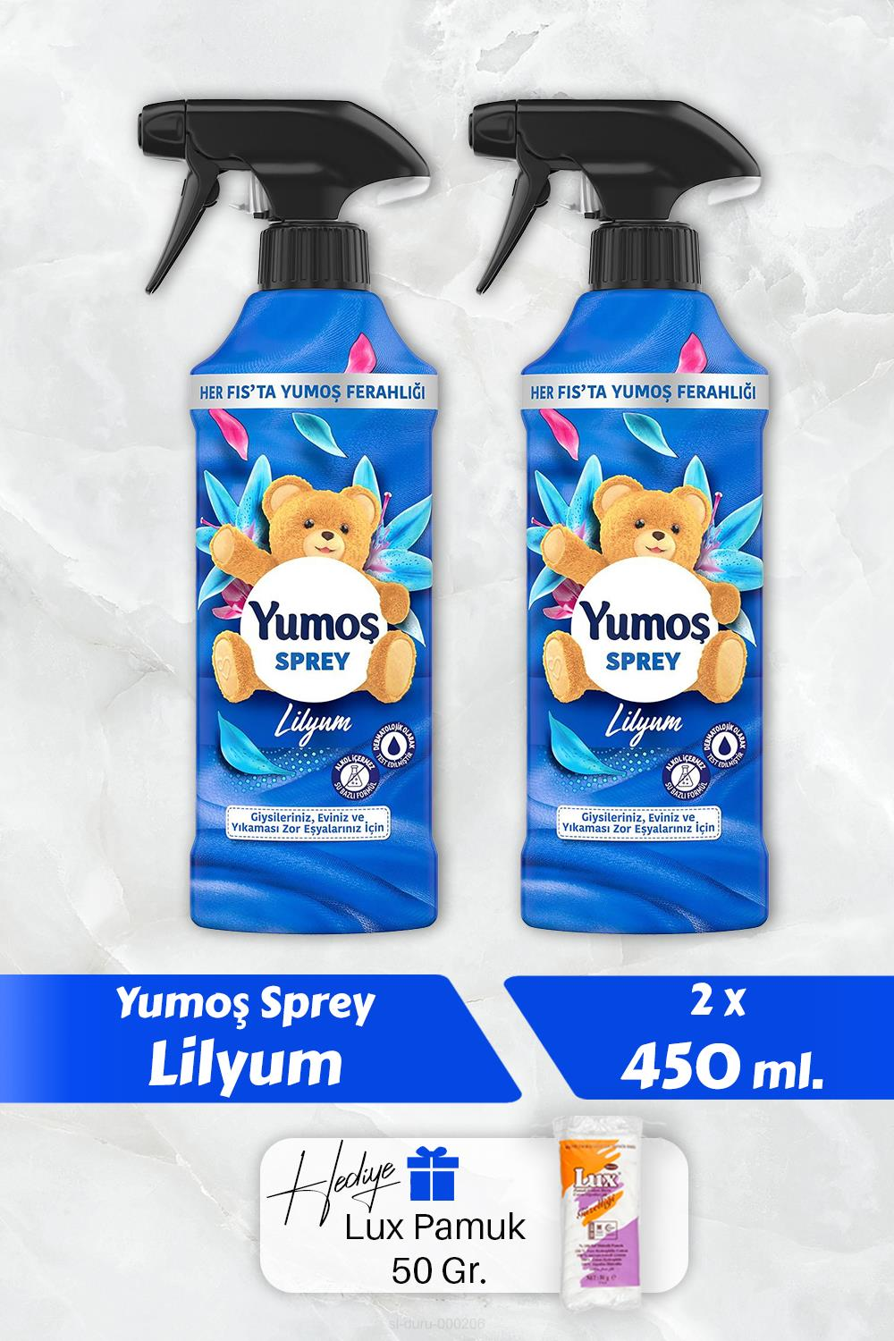 Lilyum Sprey Koku 2 Adet, Pamuk Hediyeli