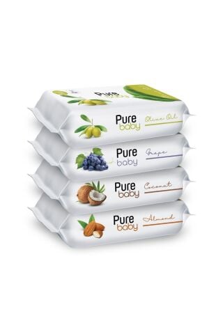Pure Baby Meyveli Islak Havlu 24x50 (1200 YAPRAK)