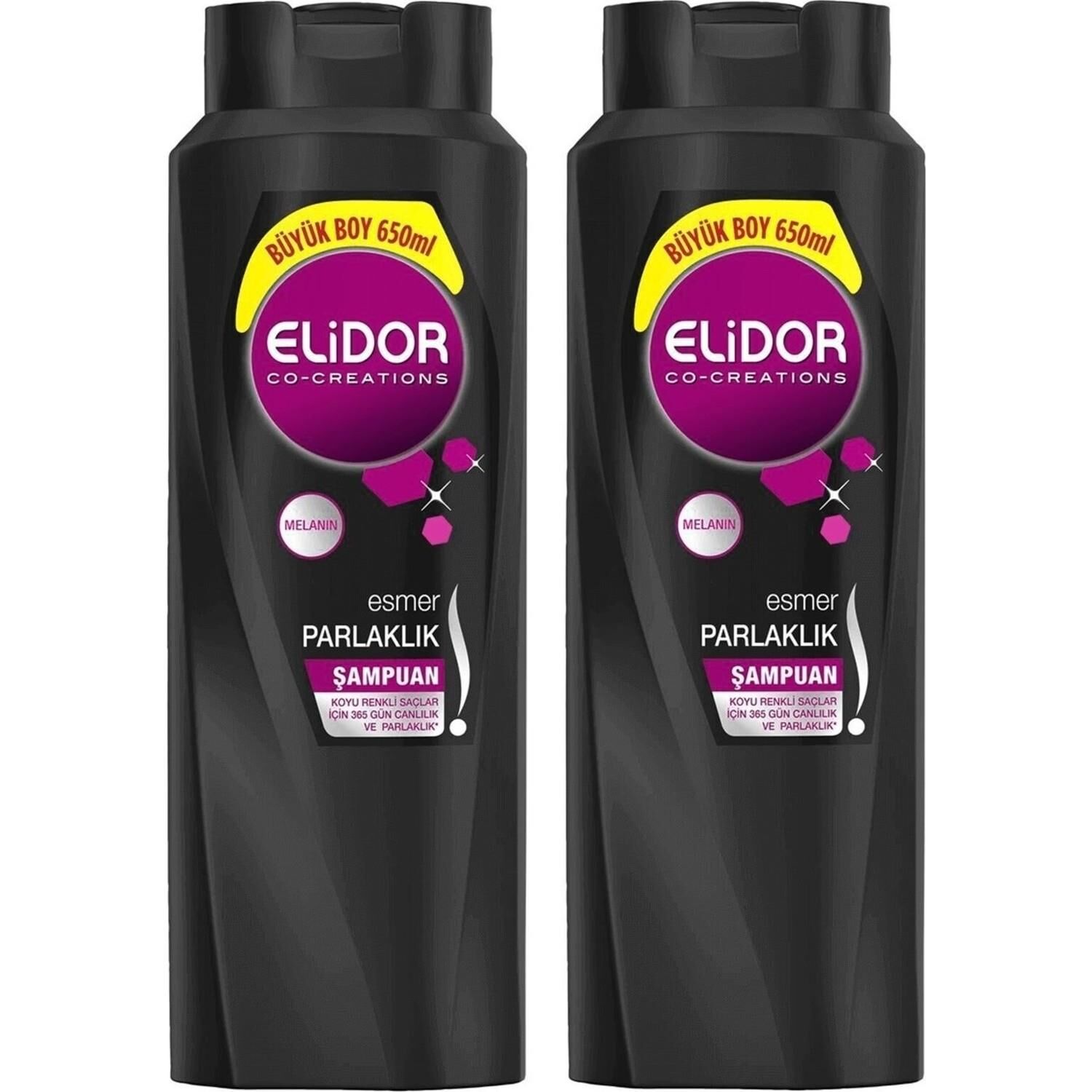 Elidor Saç Bakım Şampuanı Esmer Parlaklık 650 ML x 2