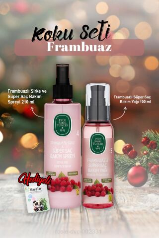 Saç Bakım Yağı 100 ml, Bakım Spreyi 210 ml Frambuaz ve Rosie Hediye