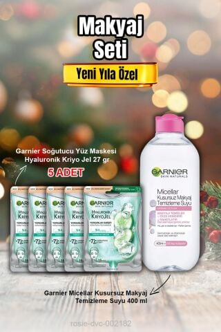 Soğutucu Yüz Maskesi Hyaluronik Kriyo Jel X 5 ve Micellar Makyaj Temizleme Suyu