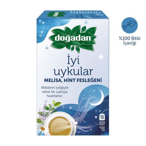 Doğadan İyi Uykular Çayı Melisa ve Hint Fesleğeni