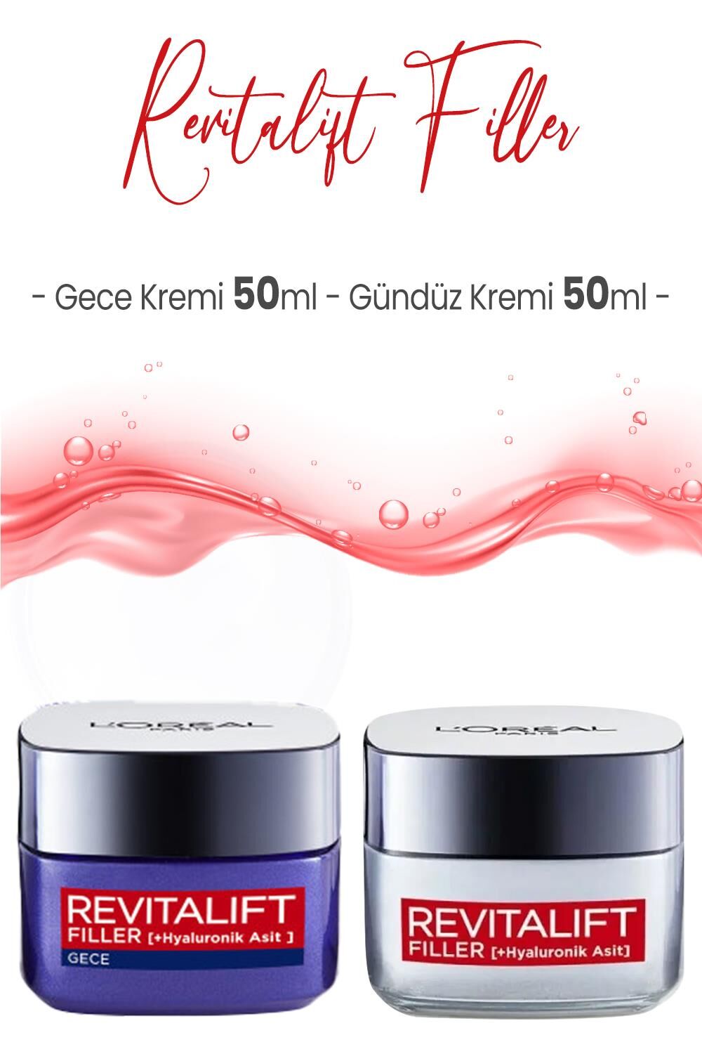 Loreal Paris Revitalift Filler Yaşlanma Karşıtı Krem Gece ve Gündüz