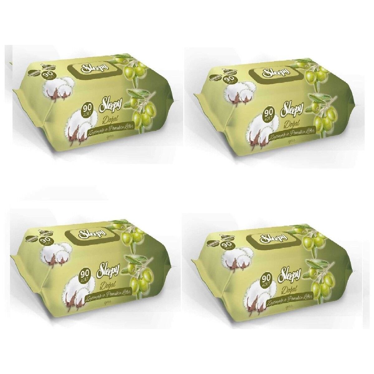 Sleepy Zeytinyağlı Islak Havlu 90 'li 4 'lü