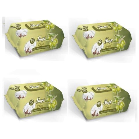 Sleepy Zeytinyağlı Islak Havlu 90 'li 4 'lü