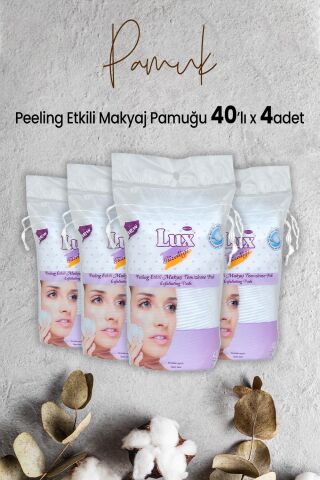 Lux Peeling Etkili Makyaj Pamuğu 40' lı x 4 Adet