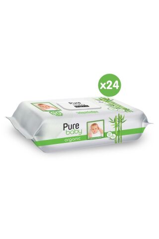 Pure Baby Organik Bambu Özlü Islak Havlu 24×90 (2160 YAPRAK)