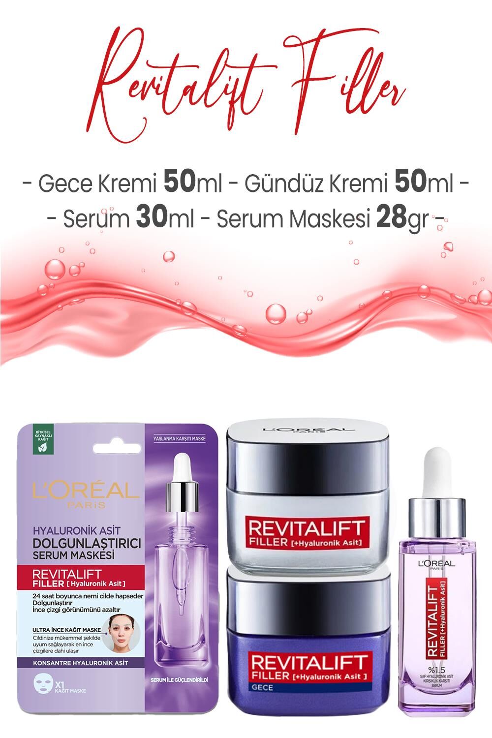 Loreal Paris Revitalift Filler Yaşlanma Karşıtı Bakım Seti 2