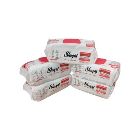Sleepy Yüzey Temizlik Islak Havlu 5paket 500 Adet Kiraz Çiçeği Kokusu