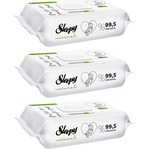 Sleepy Islak Havlu Mendil Natural Yenidoğan 90x3 (270 Yaprak)
