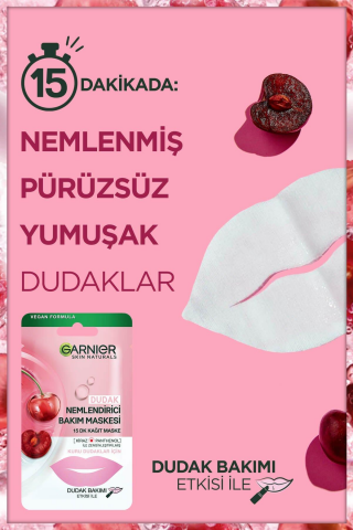 Garnier Dudak Nemlendiricisi Kağıt Maskesi X 5 ve Micellar Makyaj Temizleme Suyu
