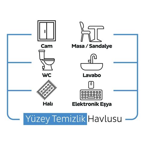 Sleepy Easy Clean Yüzey Temizlik Havlusu Çamaşır Suyu 4'lü Set 400 Yaprak