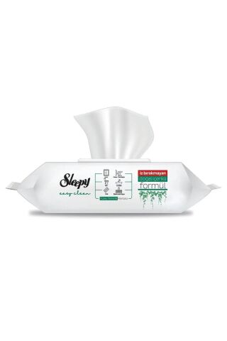 Sleepy Easy Clean Beyaz Sabun Katkılı Yüzey Temizlik Islak Havlusu - 100'lü 5 Paket
