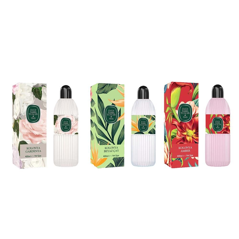 Eyüp Sabri Tuncer Kolonya Gardenya, Beyaz Çay ve Amber Pet Şişe 400 ml
