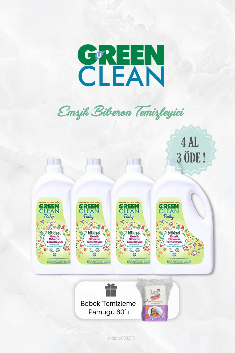 4 AL 3 ÖDE Bitkisel Biberon Emzik Temizleyici 2750 ml