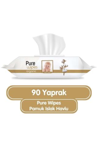 Pure Baby Islak Havlu Mendil 90 Yaprak Pamuklu (5 Li Set) 450