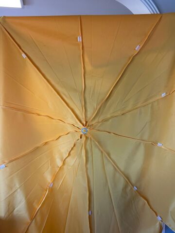 Sarı Polyester Kumaş, 10 telli 200 cm Çap (Plaj Şemsiyesiyle Uyumlu)