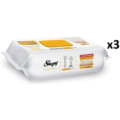 Sleepy Easy Clean Arap Sabunu Katkılı Yüzey Temizlik Havlusu 100X3=300 Yaprak
