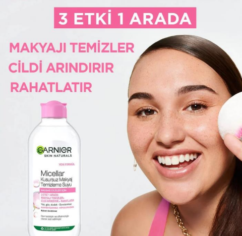 Ampul Kağıt Maske Niacinamide Lahana Özü X 5 ve Micellar Makyaj Temizleme Suyu