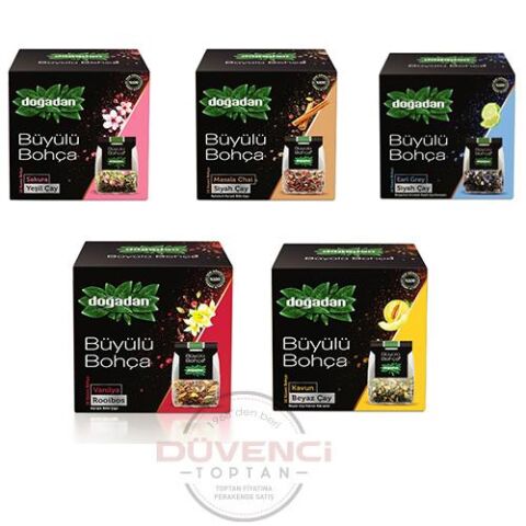 Doğadan Büyülü Bohça Poşet Çay Seti ( 5 Adet )