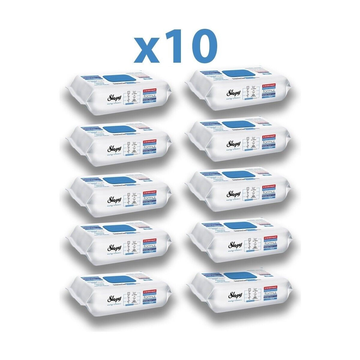 Sleepy Sleepy Easy Clean Çamaşır Suyu Katkılı Yüzey Temizlik Havlusu 100'LÜ - 10 Adet
