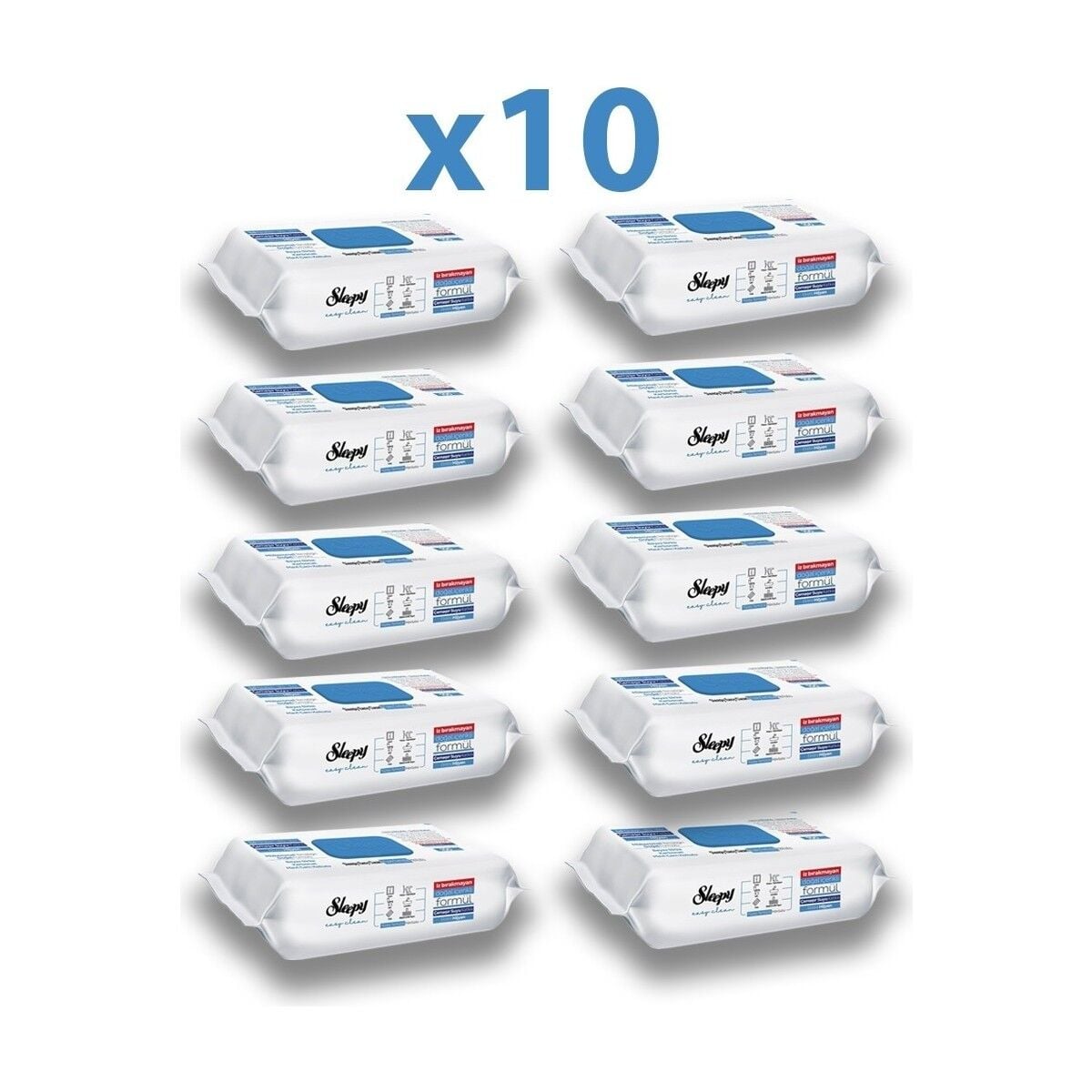 Sleepy Sleepy Easy Clean Çamaşır Suyu Katkılı Yüzey Temizlik Havlusu 100'LÜ - 10 Adet