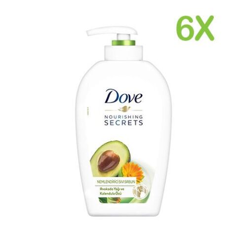 Dove Avokado Yağı ve Kalendula Özlü Nemlendiricili Sıvı Sabun 500 ml X 6 Adet