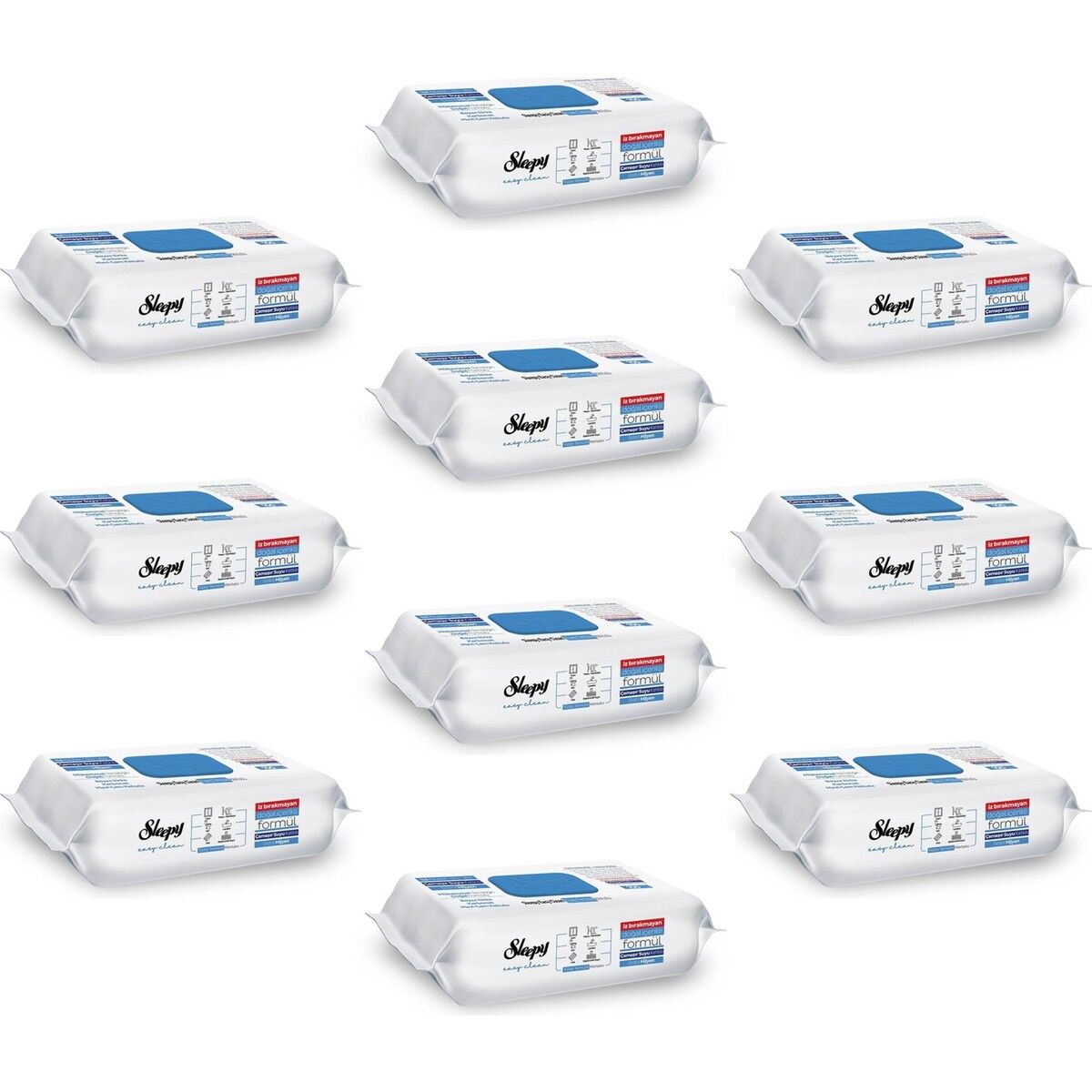 Sleepy Easy Clean Çamaşır Suyu Katkılı Yüzey Temizlik Havlusu 100'lü 10 Paket