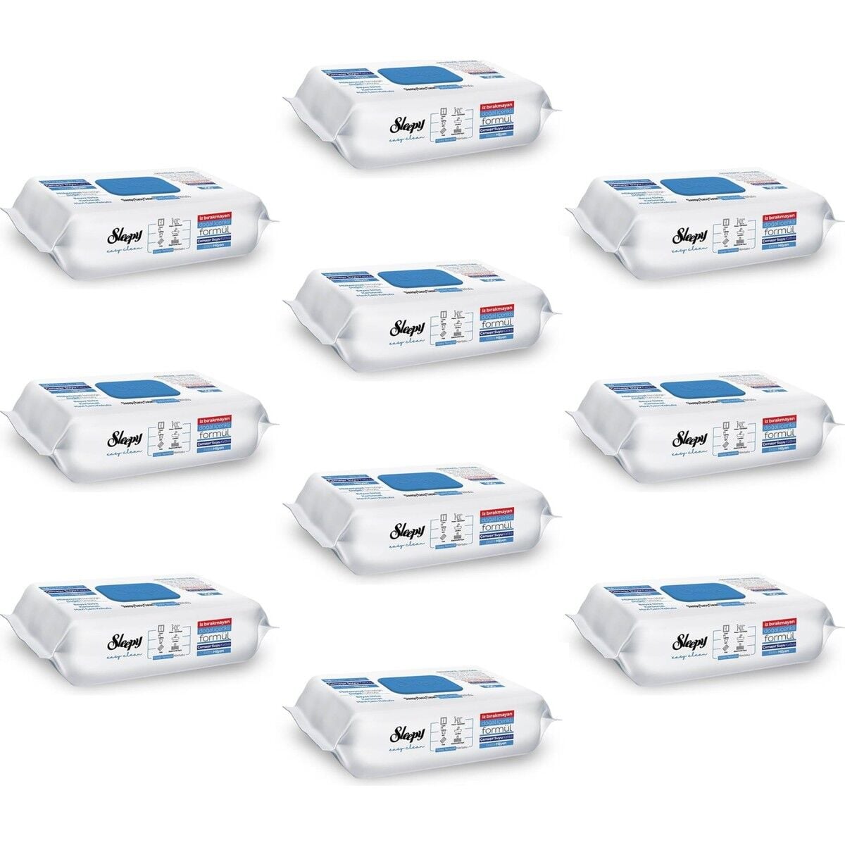 Sleepy Easy Clean Çamaşır Suyu Katkılı Yüzey Temizlik Havlusu 100'lü 10 Paket