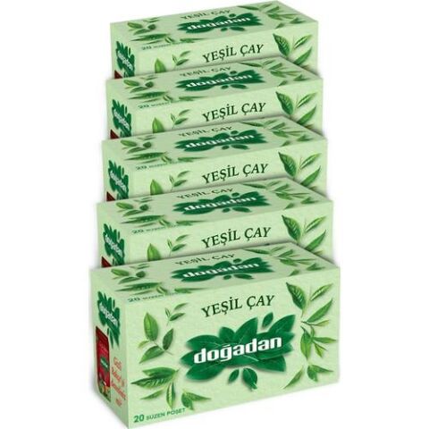 Doğadan Yeşil Çay Sade 20'li x 5 Adet