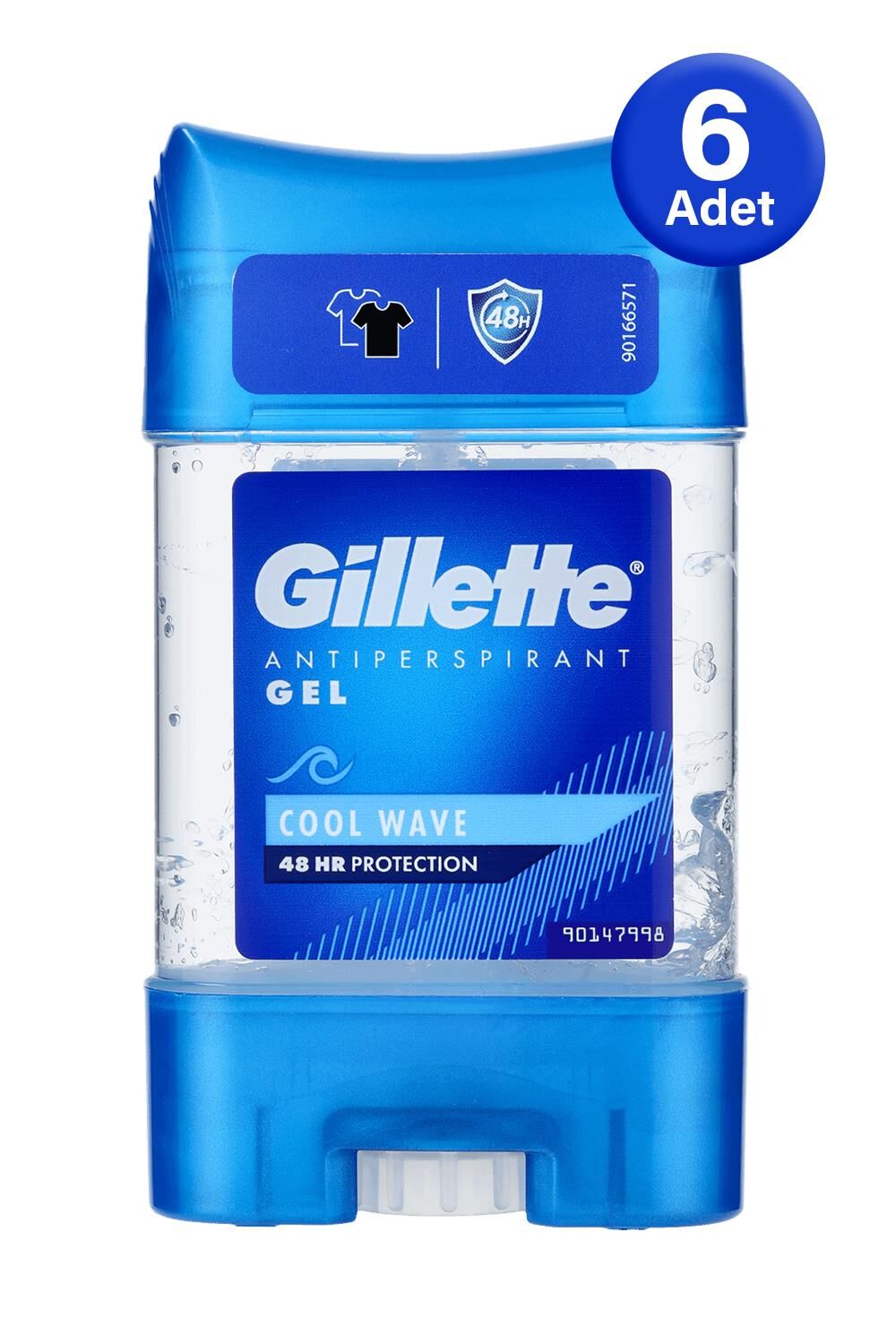 Gillette Antiperspirant Gel Cool Wave 70 ml x 6 Adet
