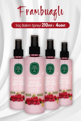 Eyüp Sabri Tuncer Frambuazlı Sirke Ve Süper Saç Bakım Spreyi 210 ml x 4 Adet