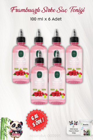 6 AL 5 ÖDE Eyüp Sabri Tuncer Sirke Saç Toniği Frambuazlı 100 ml ve ROSIE