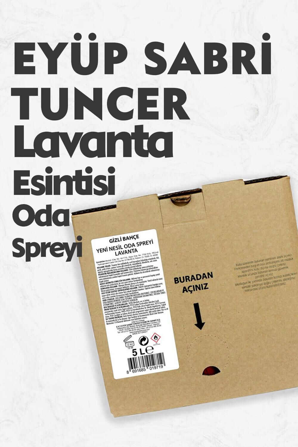 Eyüp Sabri Tuncer Yeni Nesil Oda Spreyi Lavanta Esintisi 5 lt