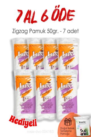 Lux Zigzag Pamuk 50gr. 7 AL 6 ÖDE ve ROSIE