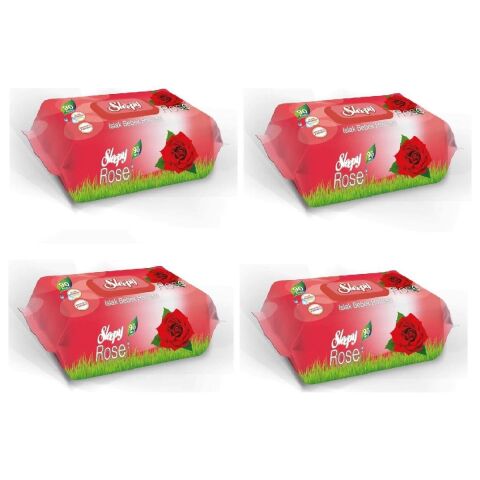 Sleepy Gül Kokulu Islak Havlu 90'lı 4 'lü