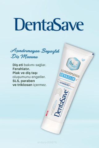 17 AL 15 ÖDE DentaSave Aşındırmayan Beyazlık Diş Macunu 75 ml ve Diş Macunu Sıkma Aparatı